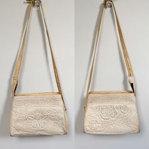 Vintage Boho Chic Tooled Leather Bag